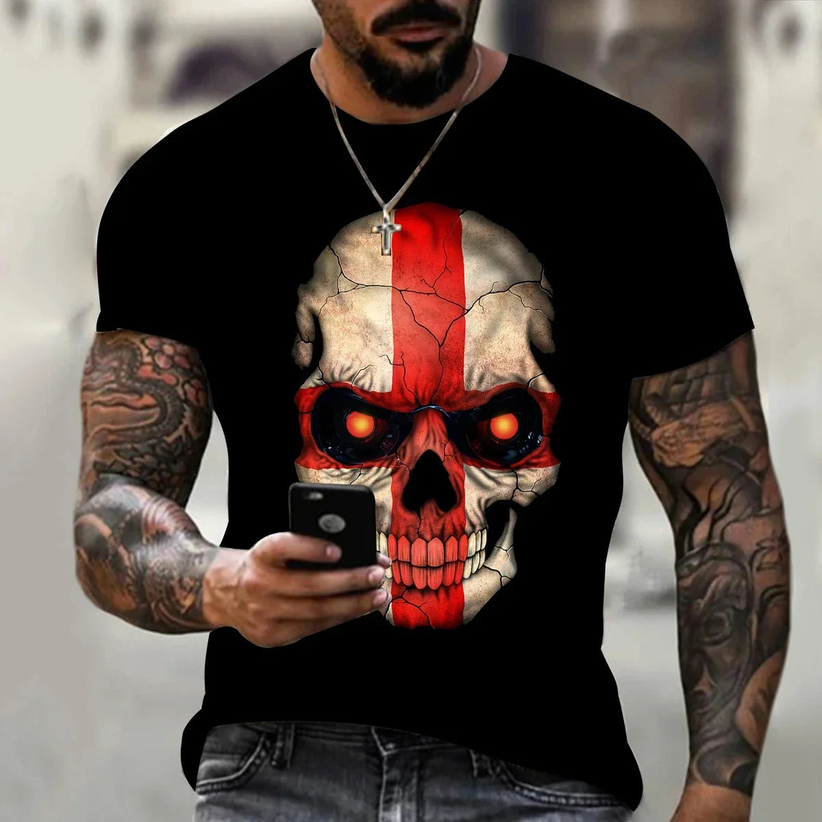 Dead Threads Vol. 1 – Skull 3D Oversized T-Shirt for Metalheads & Street Kings