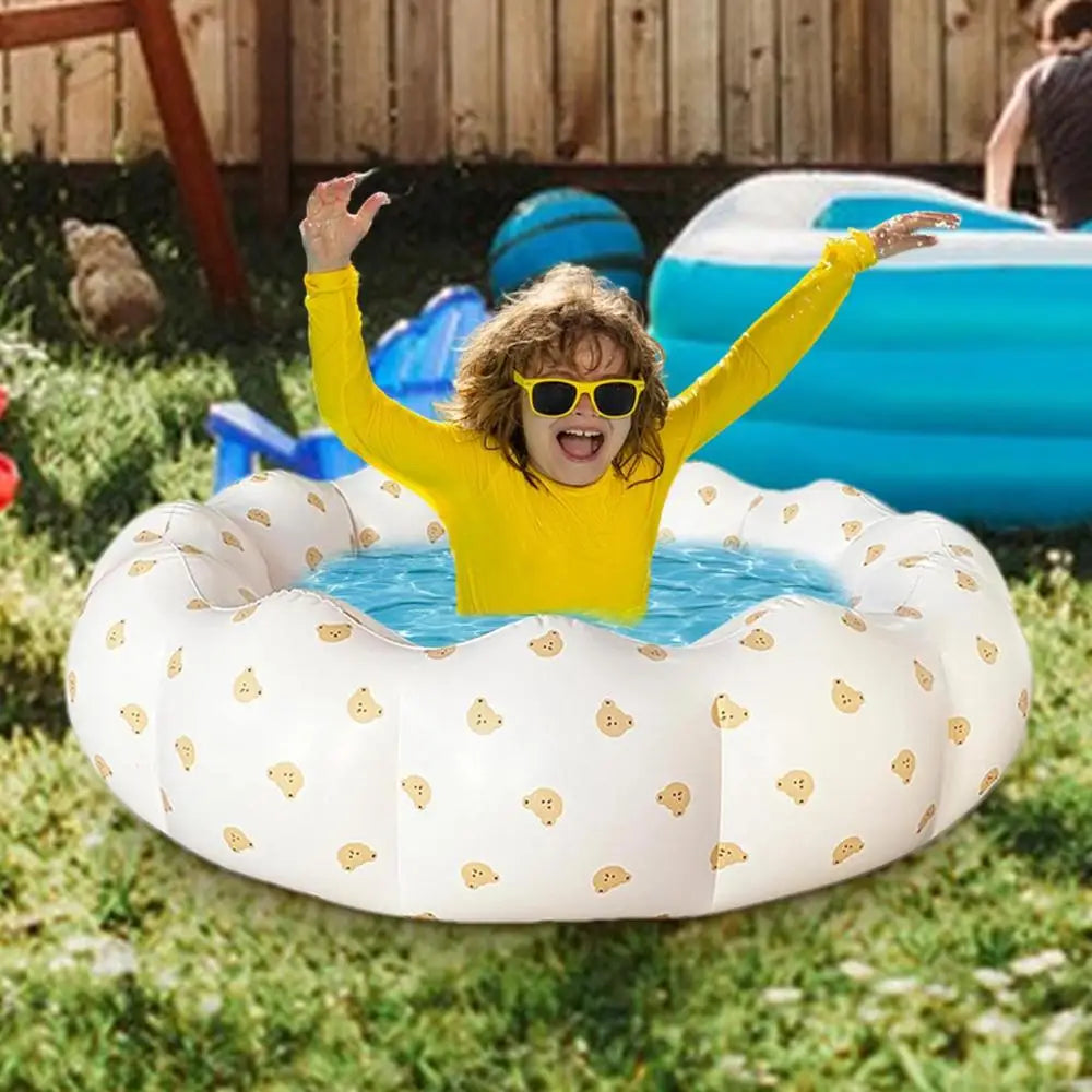 PetalSplash Foldable Kiddie & Pet Pool — Portable Summer Dip Fun for Kids, Dogs & Backyard Bliss