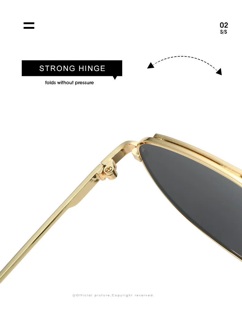 ThrasherVision Metal Punk Half-Frame Pilot Shades – UV400 Gradient Eyewear for Rebels & Rockstars