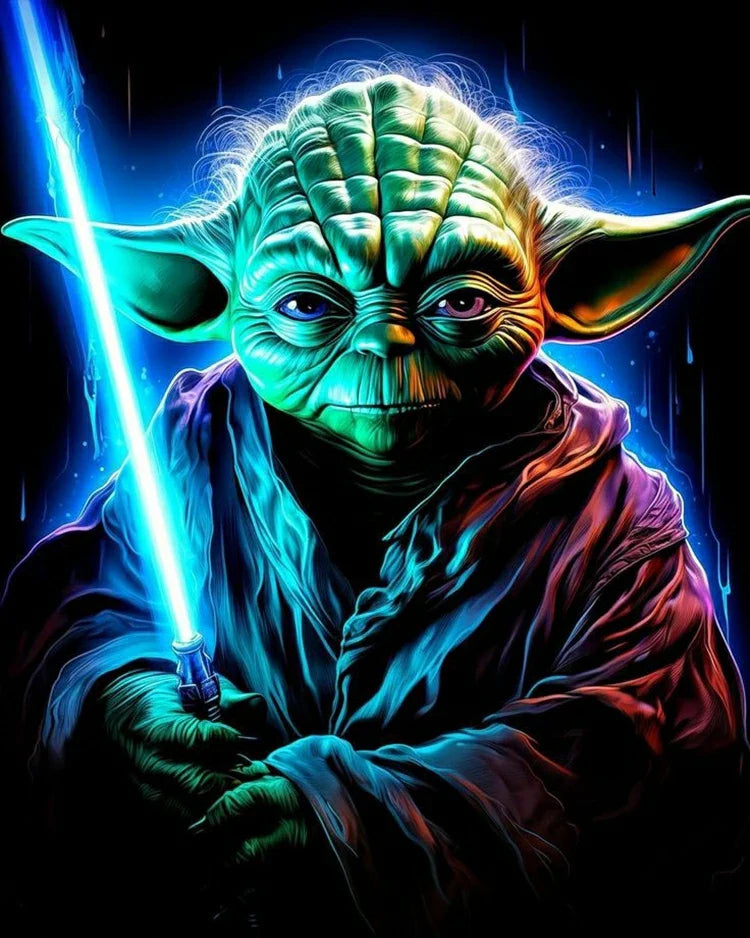 Baby Yoda Star Wars 5D Diamond Painting Cross Stitch Set – Ultimate DIY Sparkle Mosaic Art for Epic Home Decor & Gift