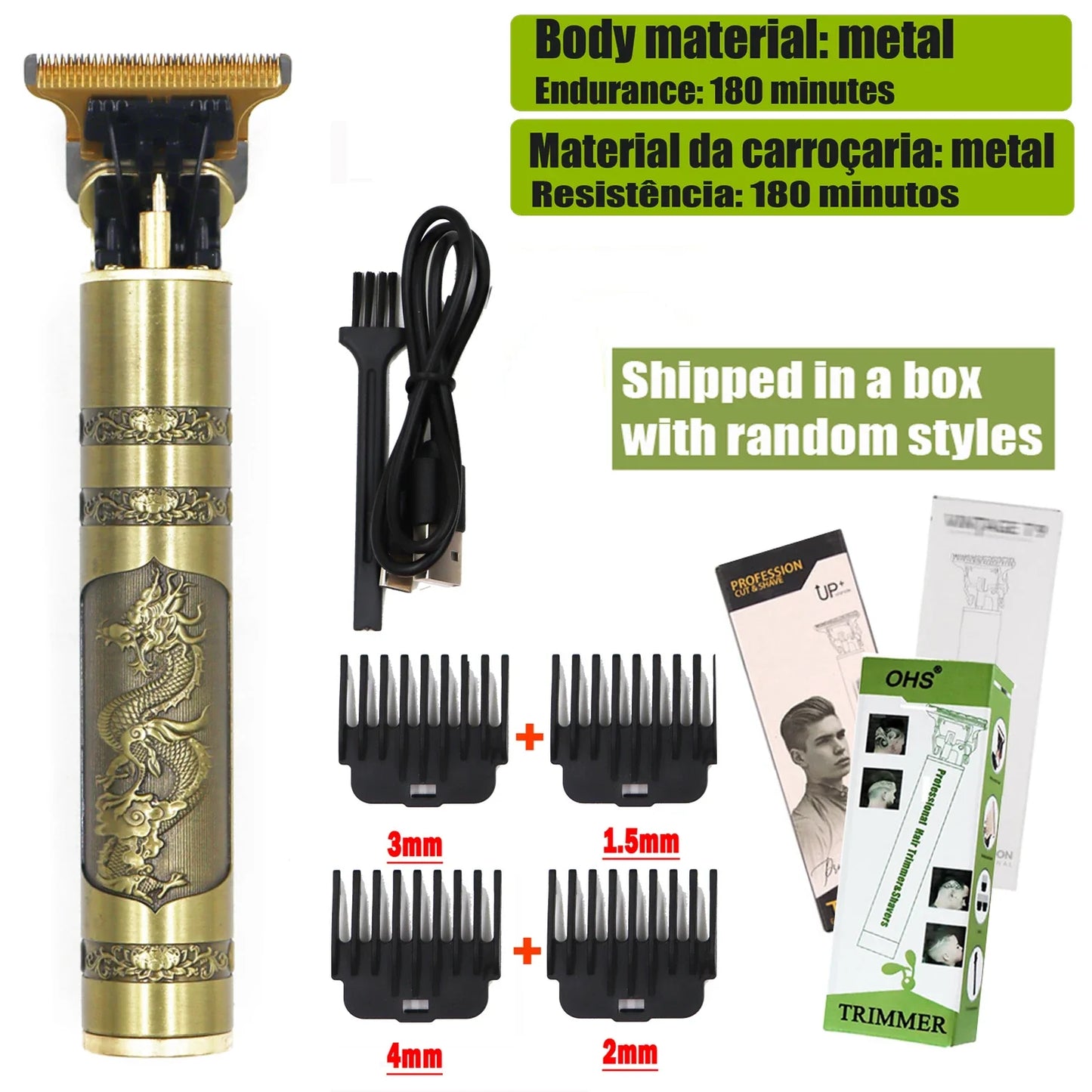 TrimMaster S1 Titanium Precision Hair Clipper – Rechargeable Beard & Body Grooming Shaver, Zero-Gap 0mm Ultra-Close Cut for Men