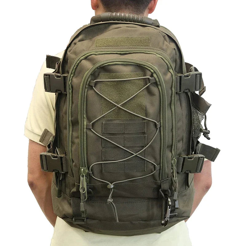 LQARMY 65L Tactical Expandable Warpack – Heavy-Duty Military Grade MOLLE Rucksack for Apocalypse-Ready Hiking, Camping, Travel & Combat