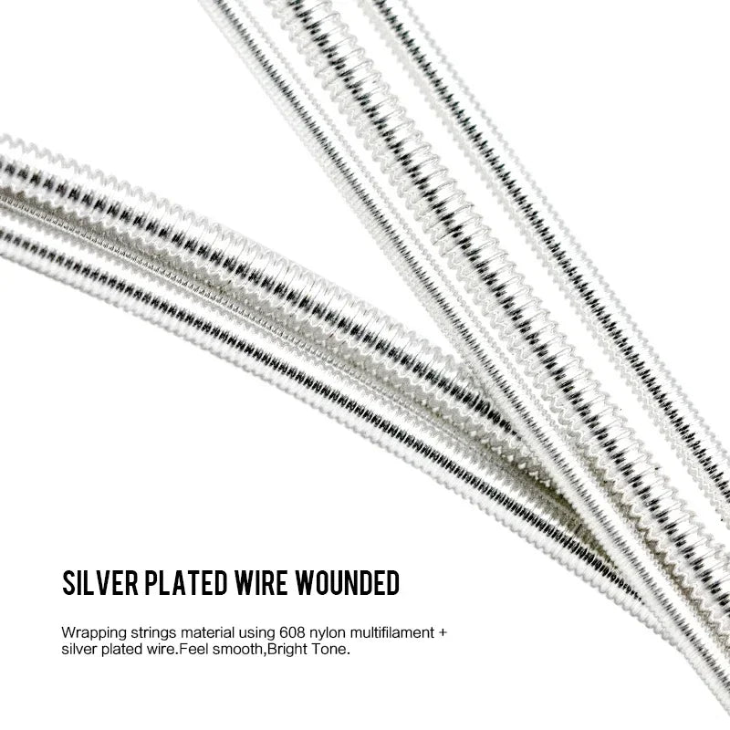 “NX SILVERBLOOD STRING PACK” – 10/50 Set Orphee NX-Series Silver-Plated Nylon Strings | For Classical Guitarists Who Shred in Silence