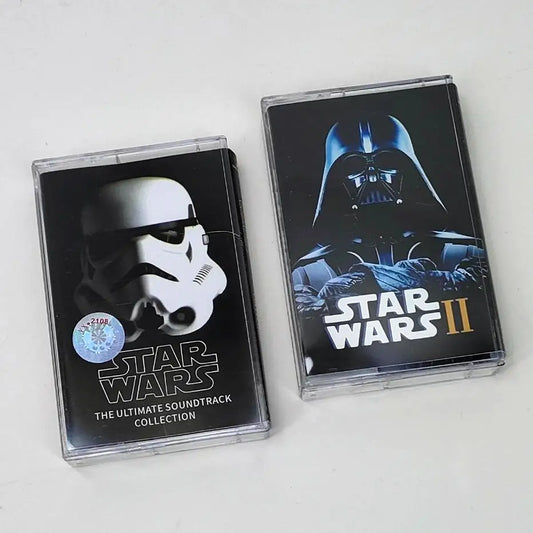 The Dark Side Mixtape – Star Wars Retro Cassette Soundtrack Set ft. Yoda, Vader & Skywalker | Cosplay-Grade Walkman Display Props