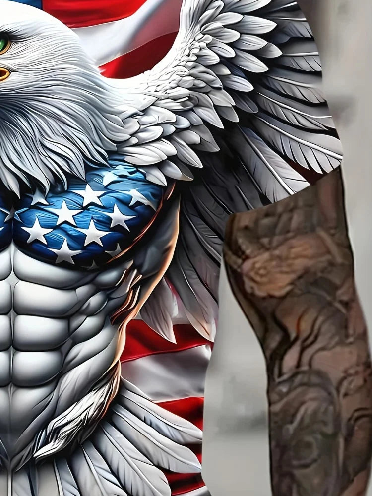 FREEDOM TALON // 3D Screaming Eagle Tee – Summer Casual Patriot Grind Edition