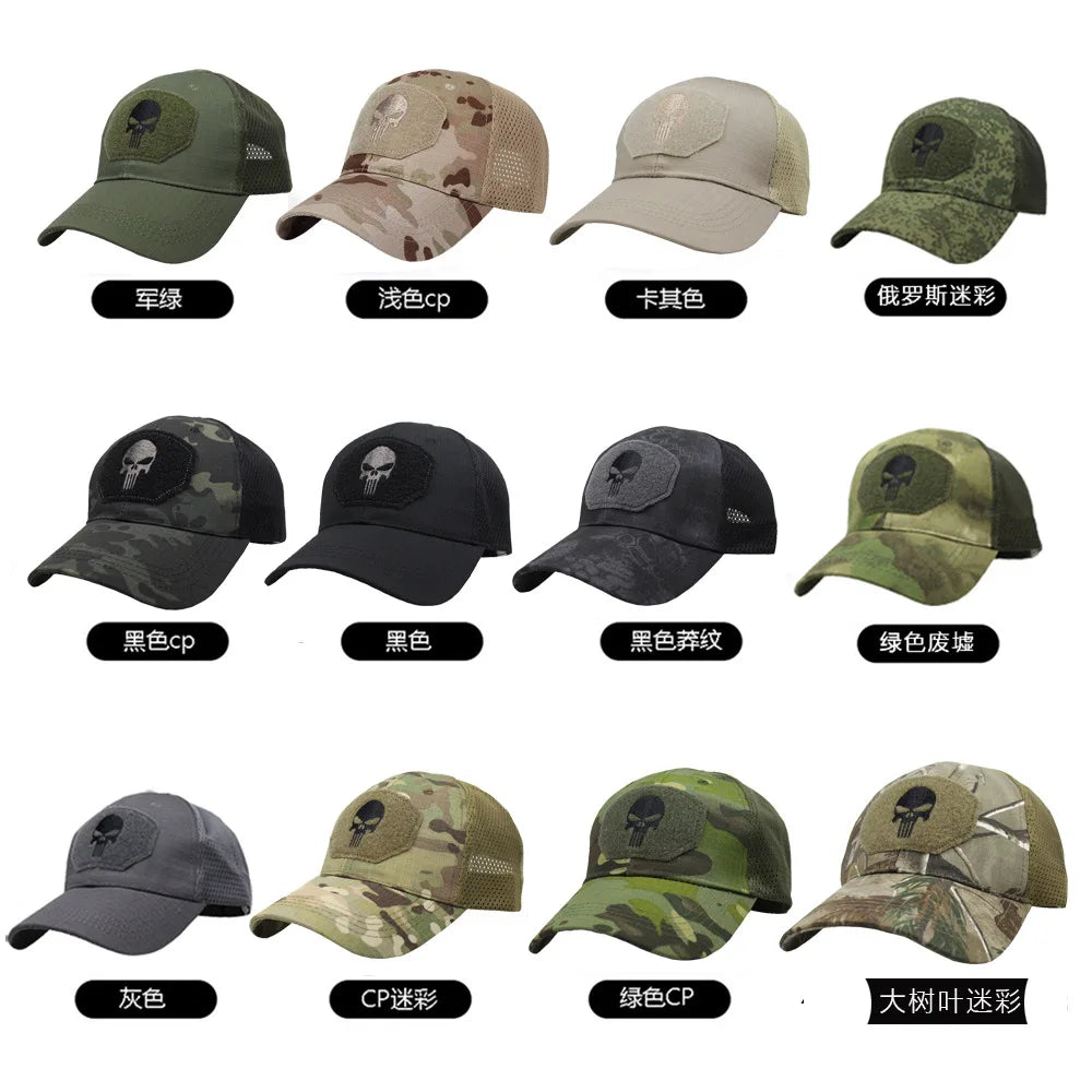 Skull Recon Tactical Camo Mesh Cap