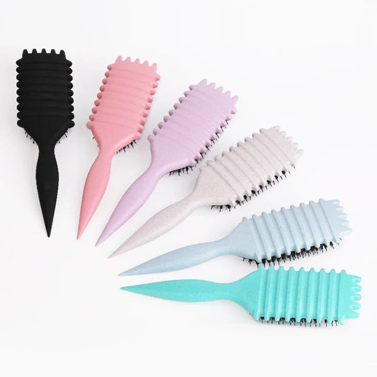 CurlCrafter Salon Styling Brush – Pro Curly Hair Comb for Men & Women, Anti-Pull Detangler & Shaping Tool 💇‍♀️✨
