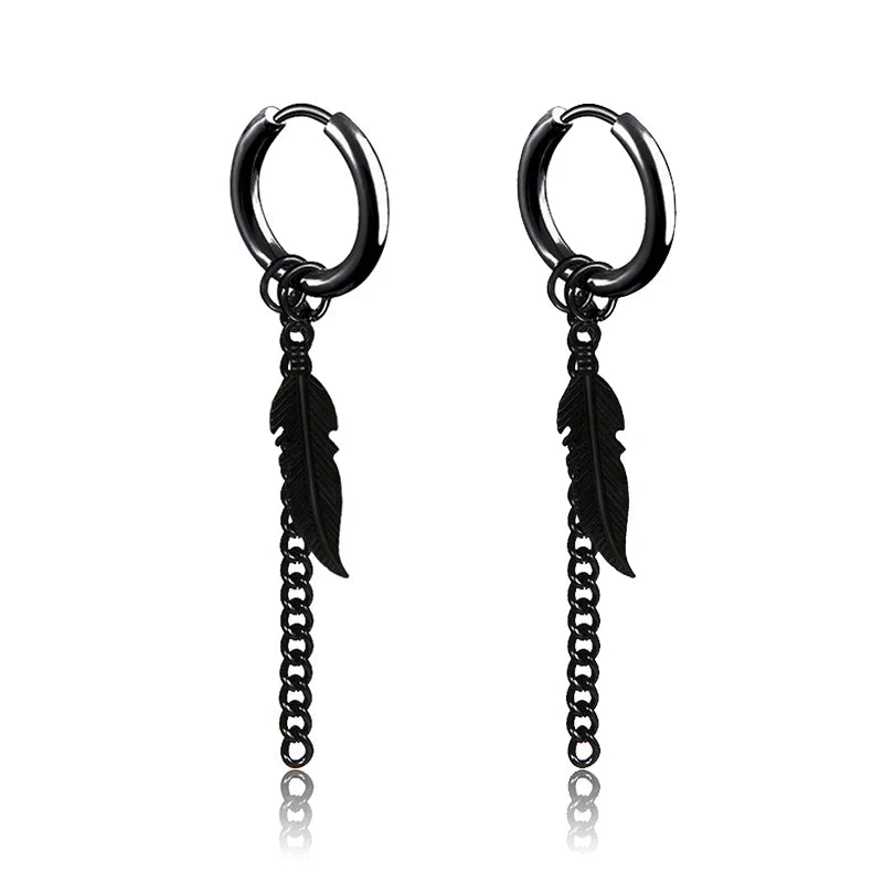 Punk Stainless Steel Stud Earrings - Edgy and Stylish