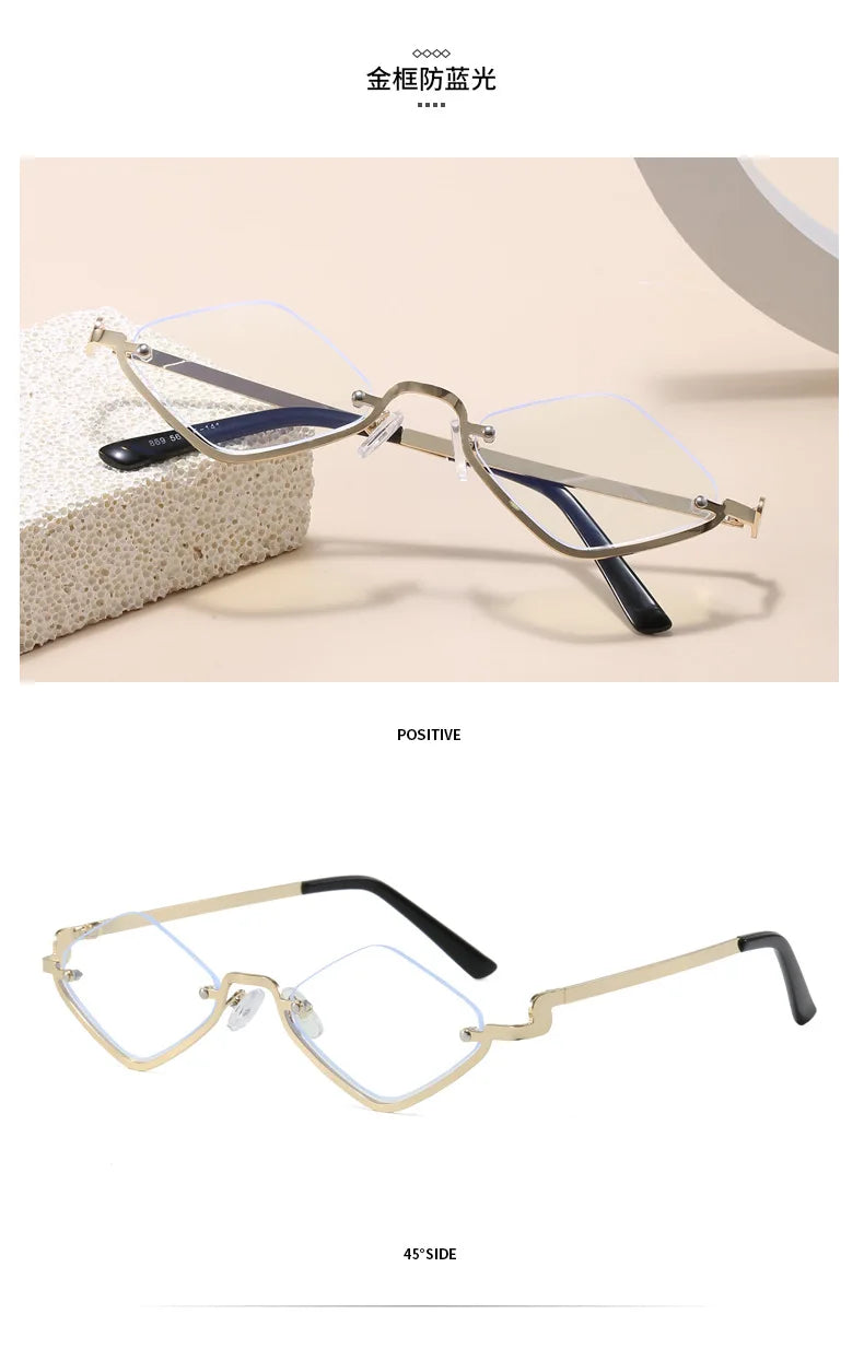 Throwshade Rhombus Cut Retro Sunnies – Geometric UV400 Alloy Frame Sunglasses for That Vintage Rockstar Flex