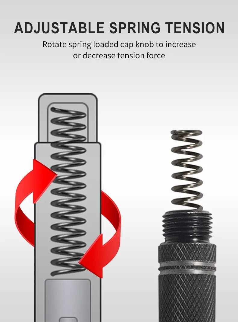 BangSnap 2-Pack Spring-Loaded Center Punch Tools – Auto Glass Striker, Window Breaker & Wood Drill Locator (128mm Precision Impact Set)