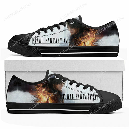 Final Fantasy 16 Vibes Canvas Sneakers — Limited Edition Low-Top Cartoon Kicks for Rebels & Gamers