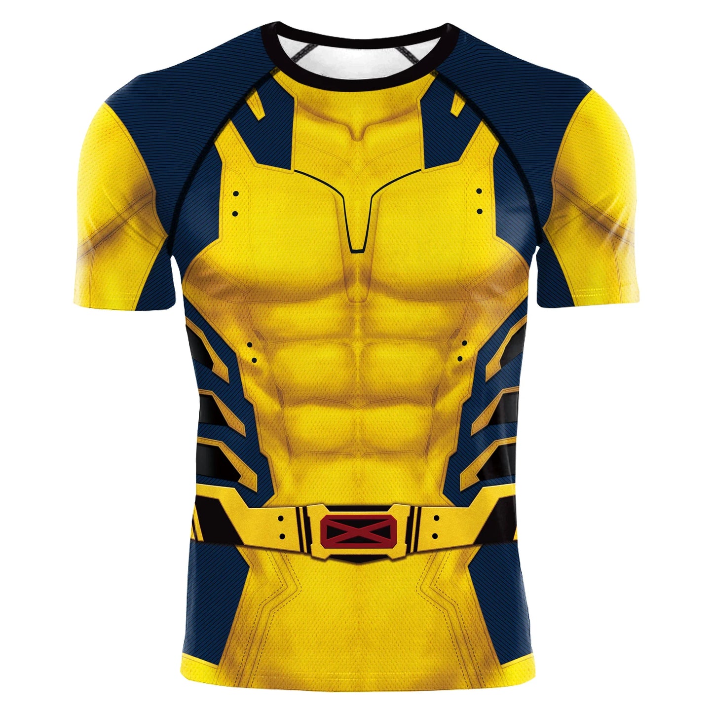 Wolverine Deadpool Superhero Compression Shirt – Men's Cosplay Costume for Halloween and Parties