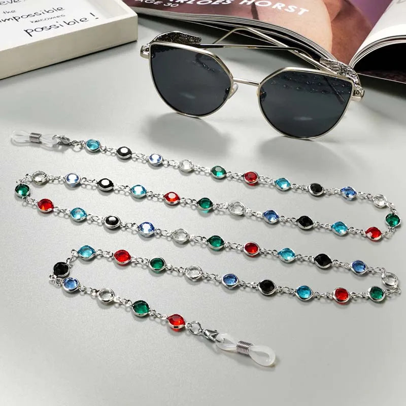 Zircon Crystal Beaded Eyeglass & Mask Chain: The Ultimate Accessory for Women