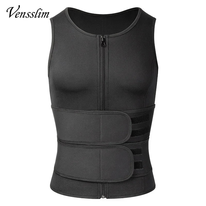 VENSSLIM PRO-GRADE MEN’S BODY SHAPER – Heavy-Duty Waist Trainer Compression Vest for Core Stability, Fat Burn, and Jobsite Confidence