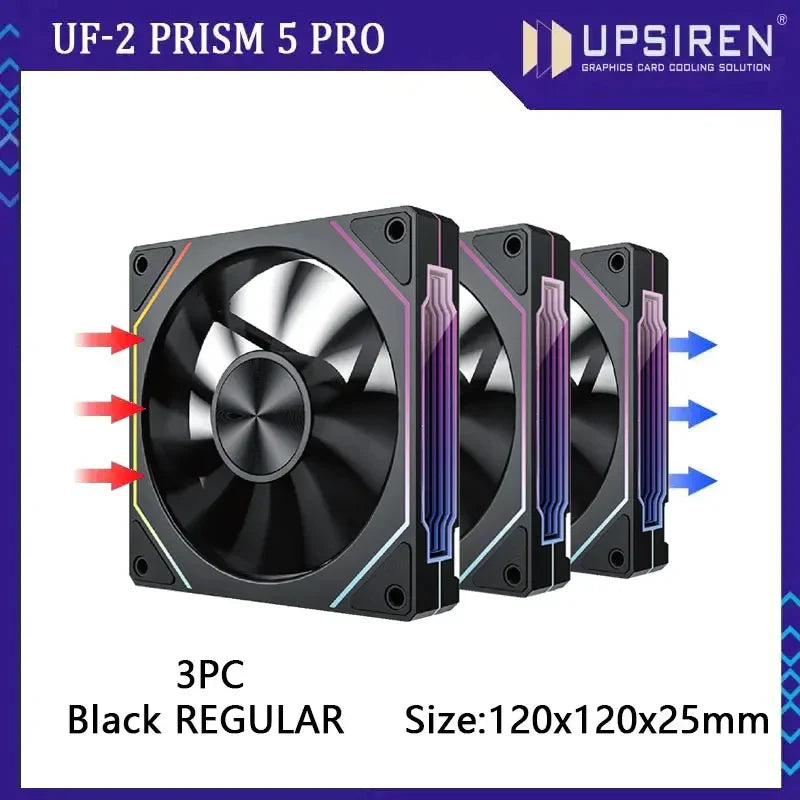 PRISM RIOT UF-2 PRO | 120mm 9-Blade ARGB Metalstorm Fan – Shred Heat, Not Riffs
