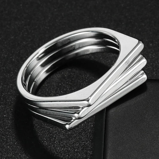 Top Band Mechanical Wheel Rock Gear Ring: 8mm Stainless Steel Comfort Fit Jewelry for Men & Women