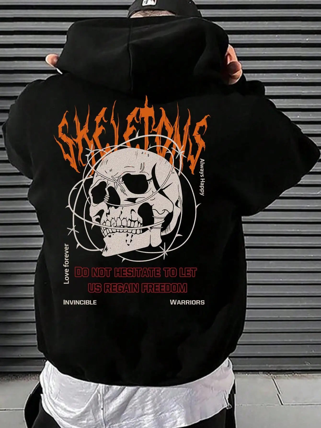 Skeletons in Thorns Hoodie – Gothic Streetwear Pullover for Heavy Souls and Winter Chaos