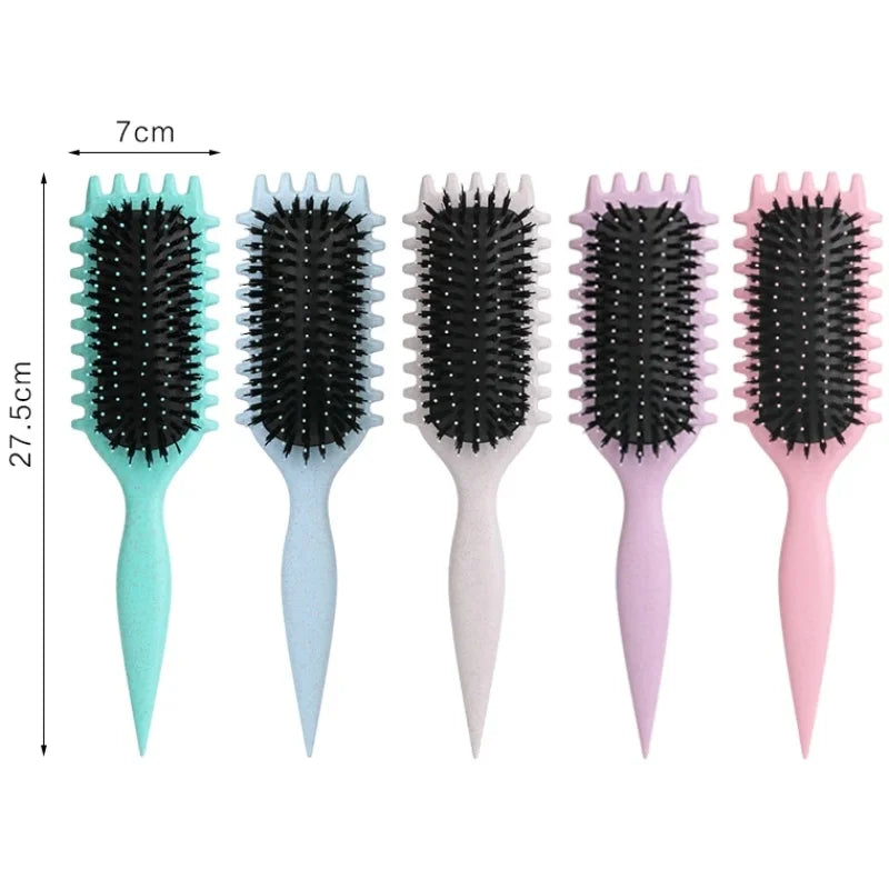 CurlCrafter Salon Styling Brush – Pro Curly Hair Comb for Men & Women, Anti-Pull Detangler & Shaping Tool 💇‍♀️✨