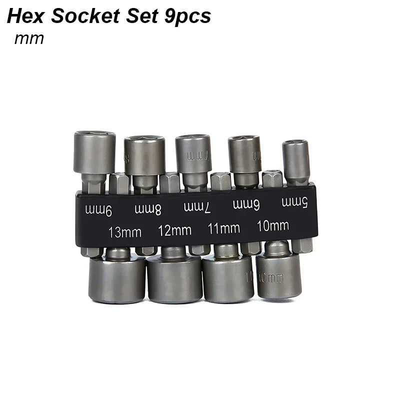 Gripzilla Hex Socket Driver Set – Snap, Drill & Dominate Every Bolt Mission (Fits All Power Drills!)