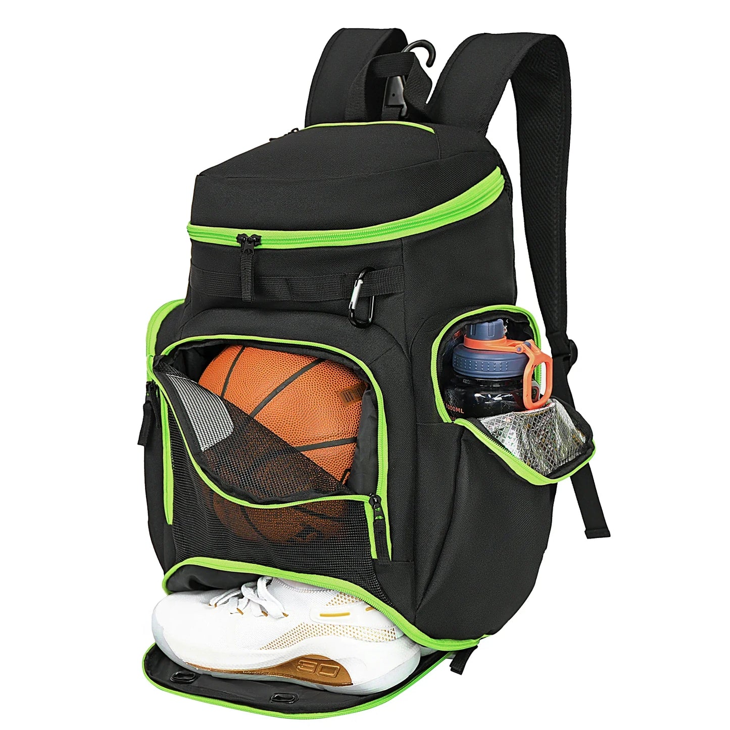 Court Commander Pro — Basketball Backpack With Ball & Shoe Compartments (20–35L)