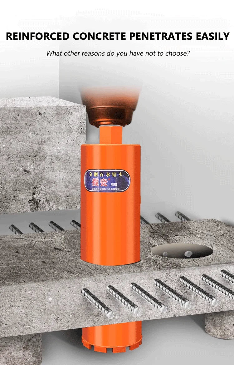 Concrete Killer 395 – Lizard Vigilante Diamond Core Drill Bit for Reinforced Concrete (25–200mm) | Aircon Wall Puncher from Hell