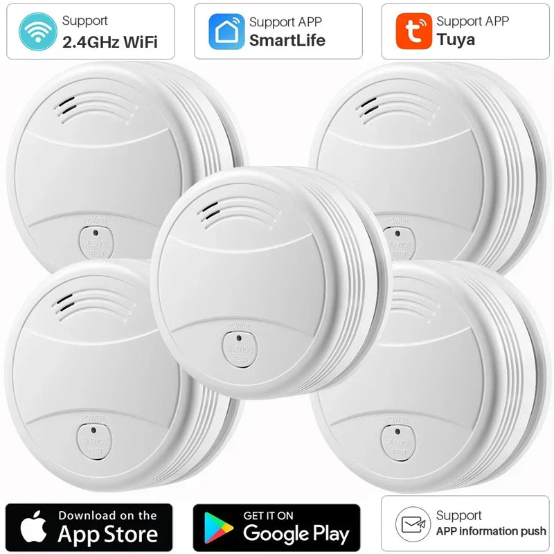 Tuya Wifi Smoke Slayer — 80dB Fire Alarm with Smart Life Edge