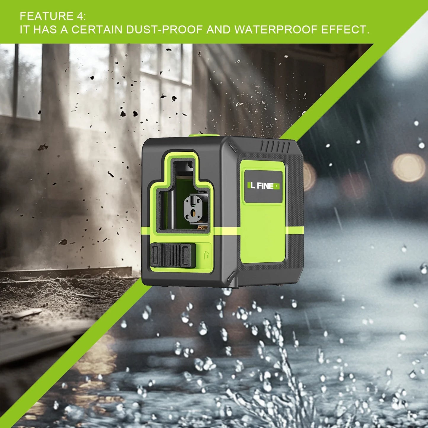 LFine 2-Line Laser Level with Tripod – Professional Horizontal & Vertical Precision 360° Self-Leveling Tool for Accurate Measurements