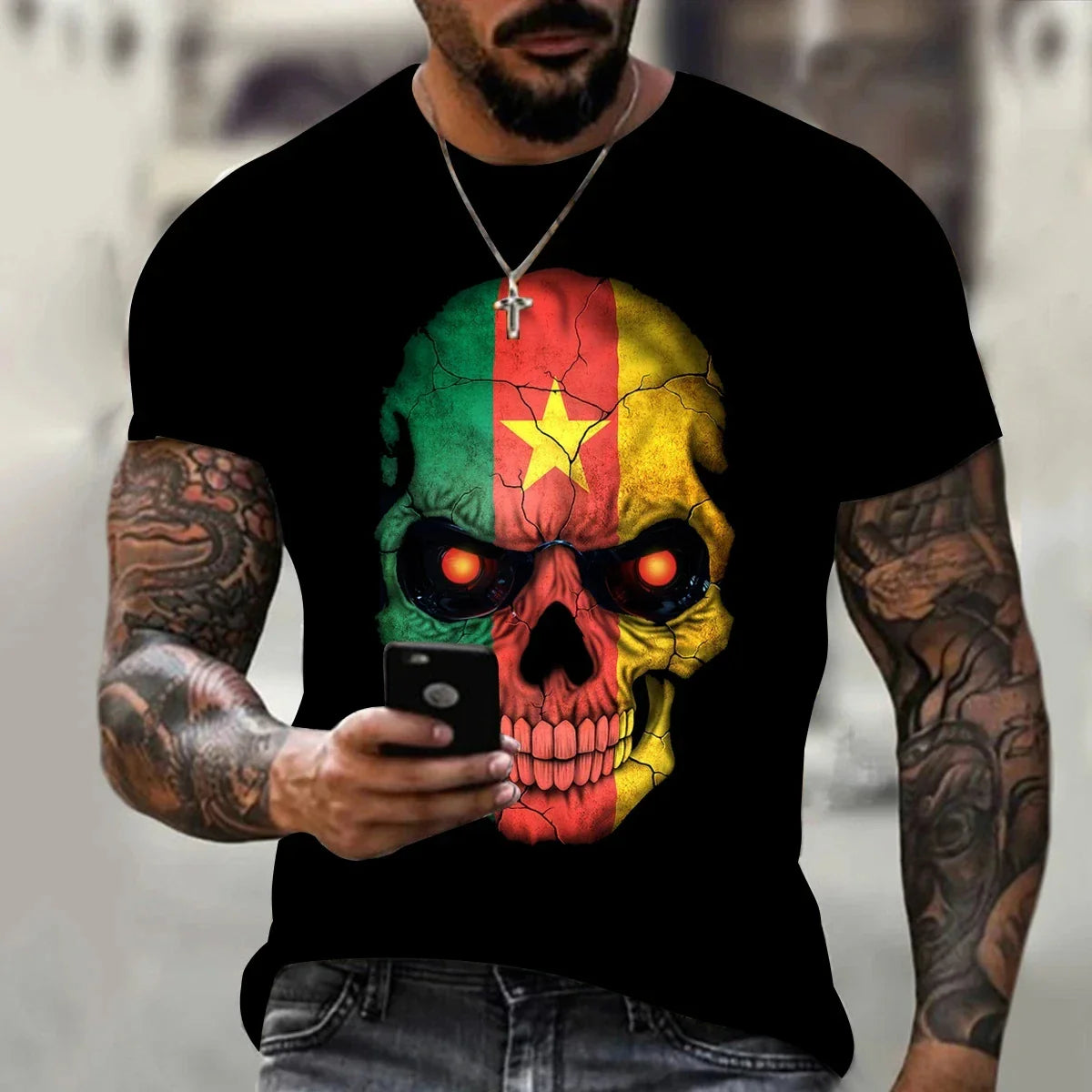 Dead Threads Vol. 1 – Skull 3D Oversized T-Shirt for Metalheads & Street Kings