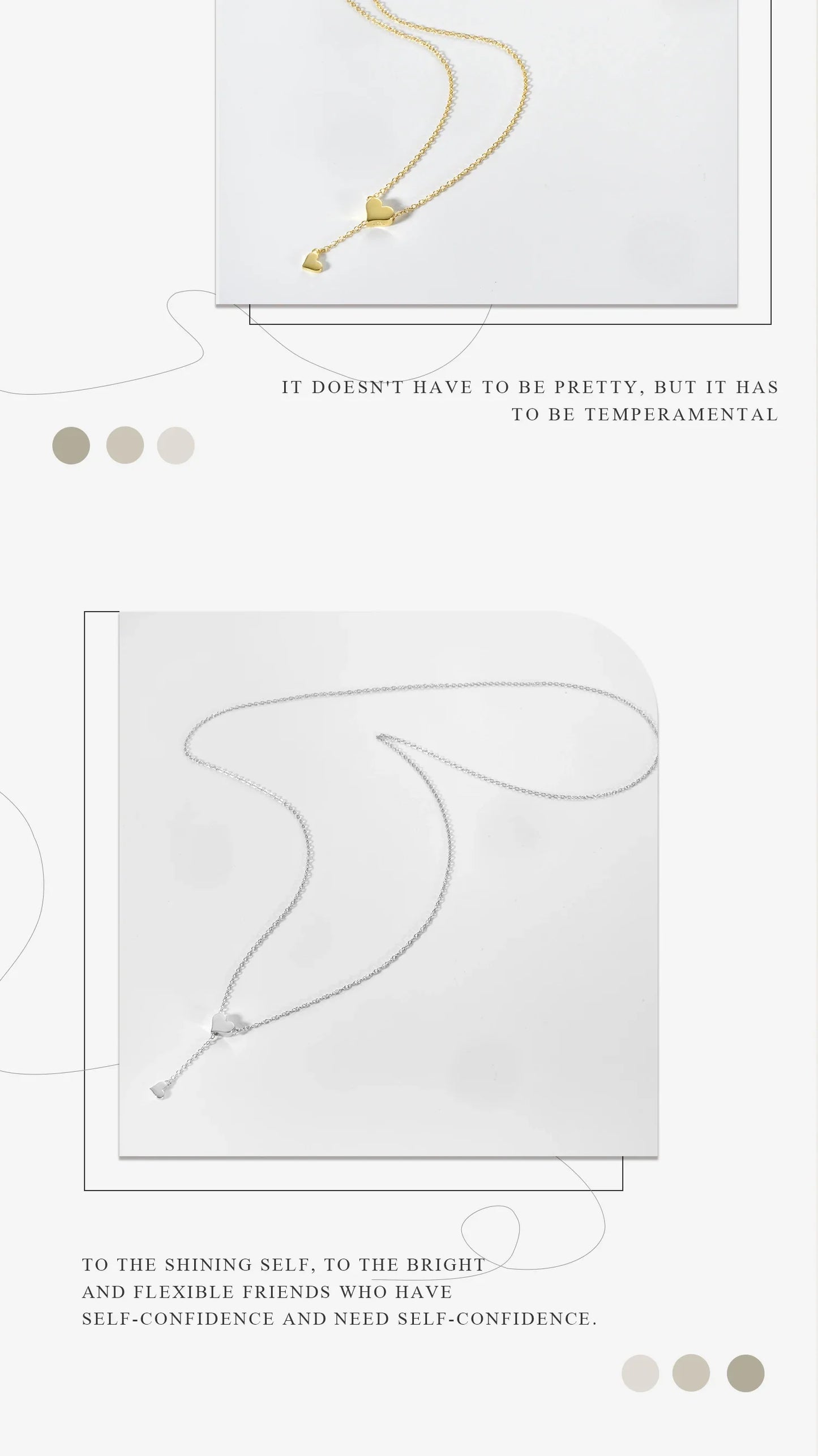 ANDYWEN 925 Sterling Silver Heart Pendant Necklace – Adjustable Snake Chain Charm for Women