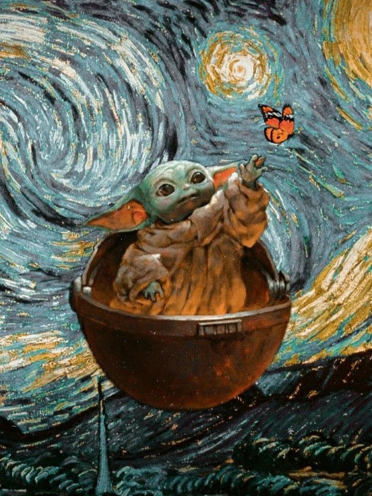 Baby Yoda Star Wars 5D Diamond Painting Cross Stitch Set – Ultimate DIY Sparkle Mosaic Art for Epic Home Decor & Gift