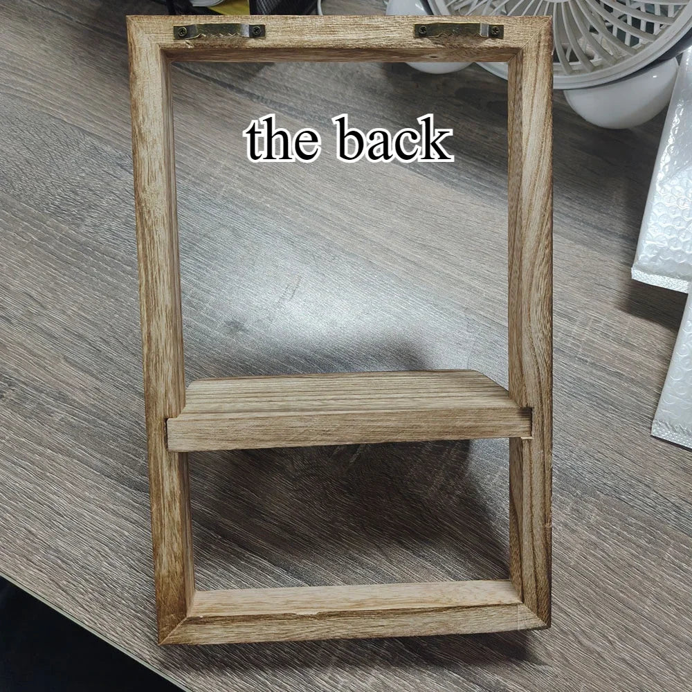 “Wall of Riffs” Industrial-Grade Wooden Hanging Shelf – Post-Modern Display Rack for Loud Lives & Louder Walls