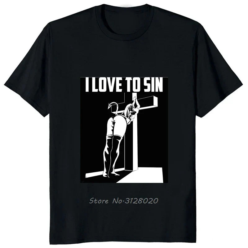 "God Is Busy, Can I Help You?" Unholy Nun Graphic T-Shirt – Edgy Satanic Humor Tee for Rebels, Heretics & Hipster Heathens | Lizard Vigilante Exclusive