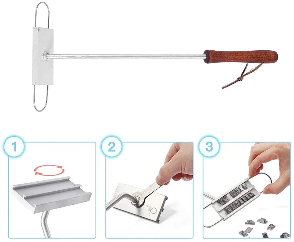C3 Heavy-Duty BBQ Branding Iron with 55 Customizable Letters – Pro-Grade Meat Marking Tool for Steaks, Grilling, & Outdoor Events (Aluminum Alloy, Heat-Resistant, No Coating)
