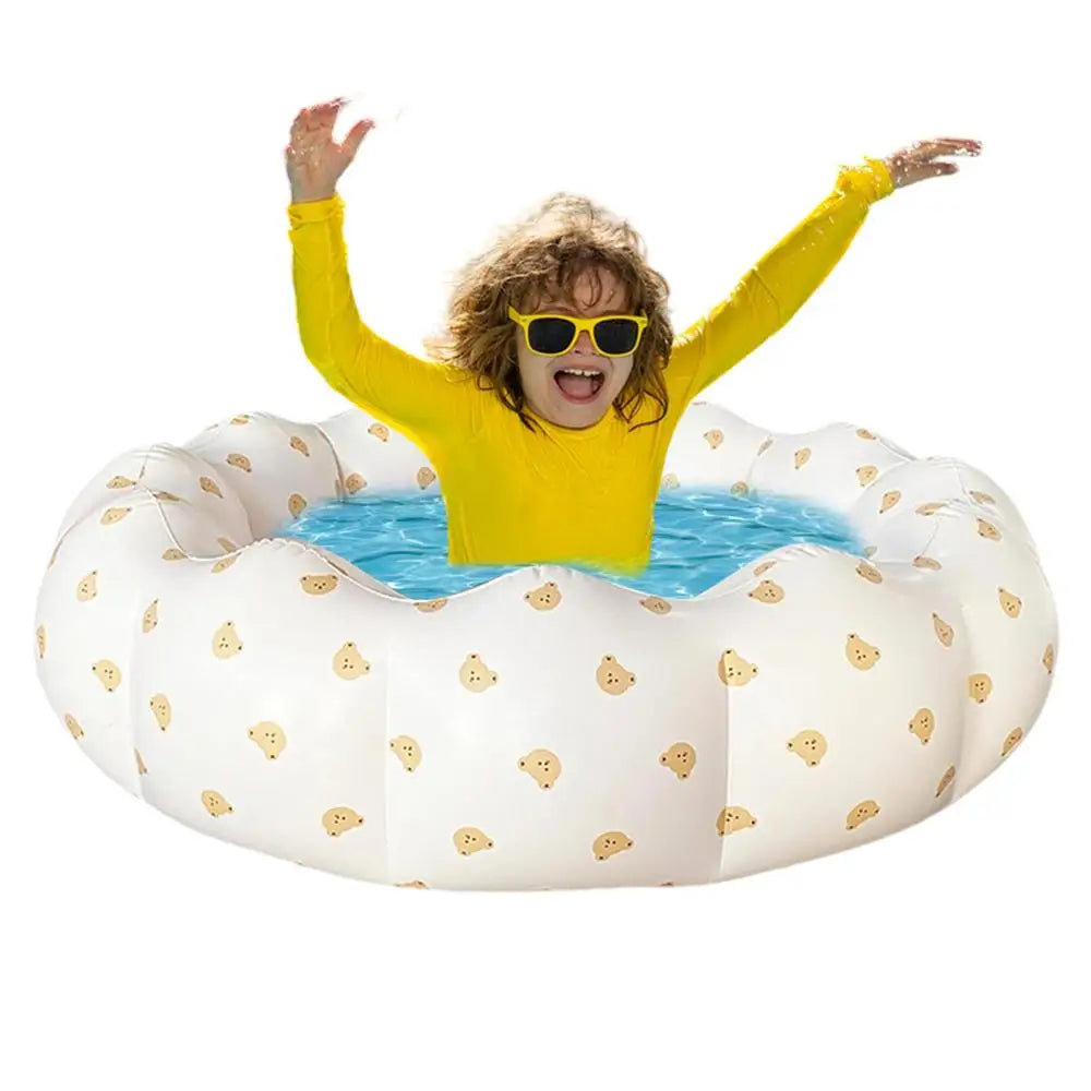 PetalSplash Foldable Kiddie & Pet Pool — Portable Summer Dip Fun for Kids, Dogs & Backyard Bliss