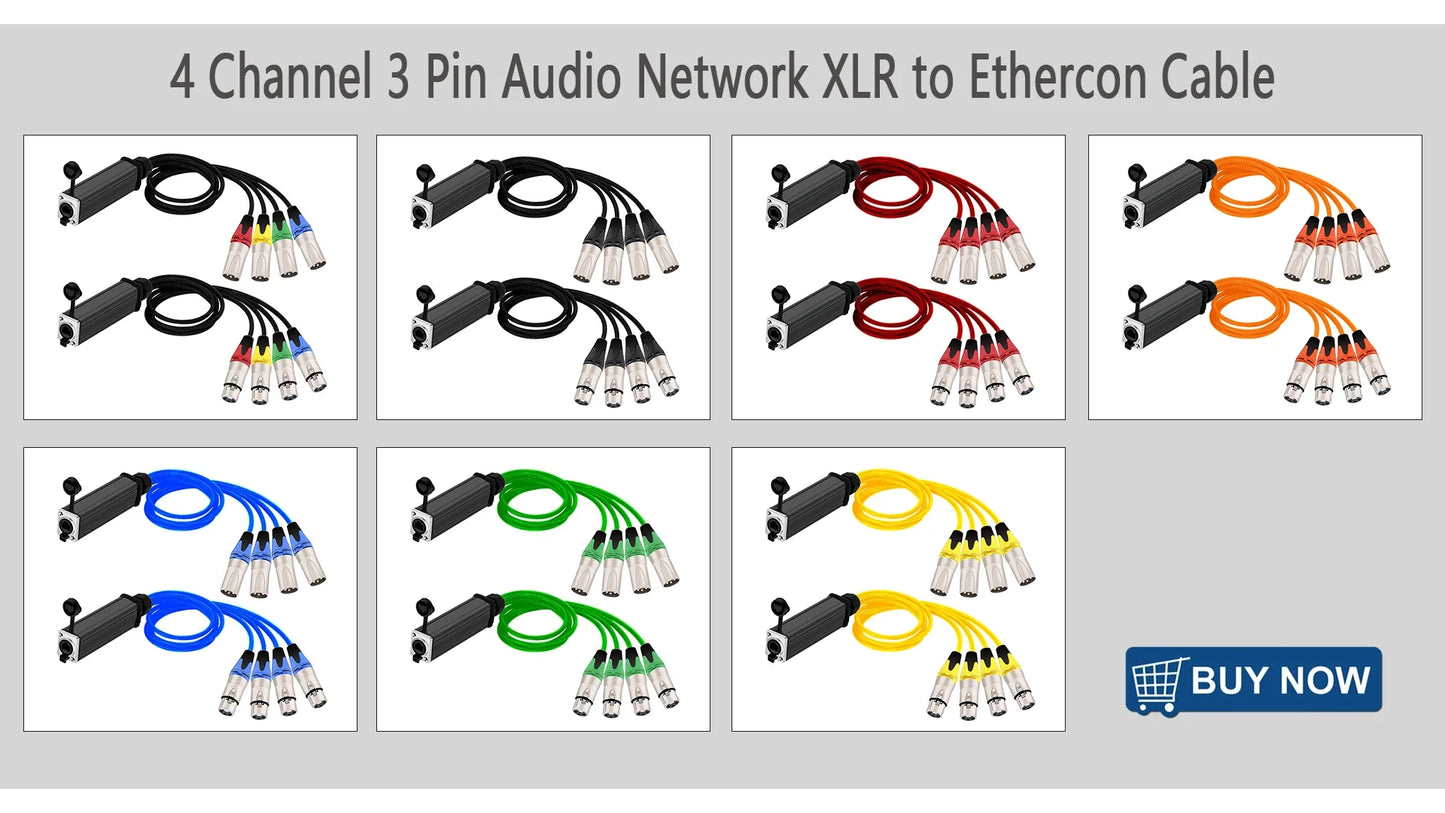 "Cable to the Grave" Ultra Shielded Cat5/Cat6 LAN Line – 0.3M-100M Stage-Ready STP/SFTP Ethernet Cable with Zinc Armor Ends