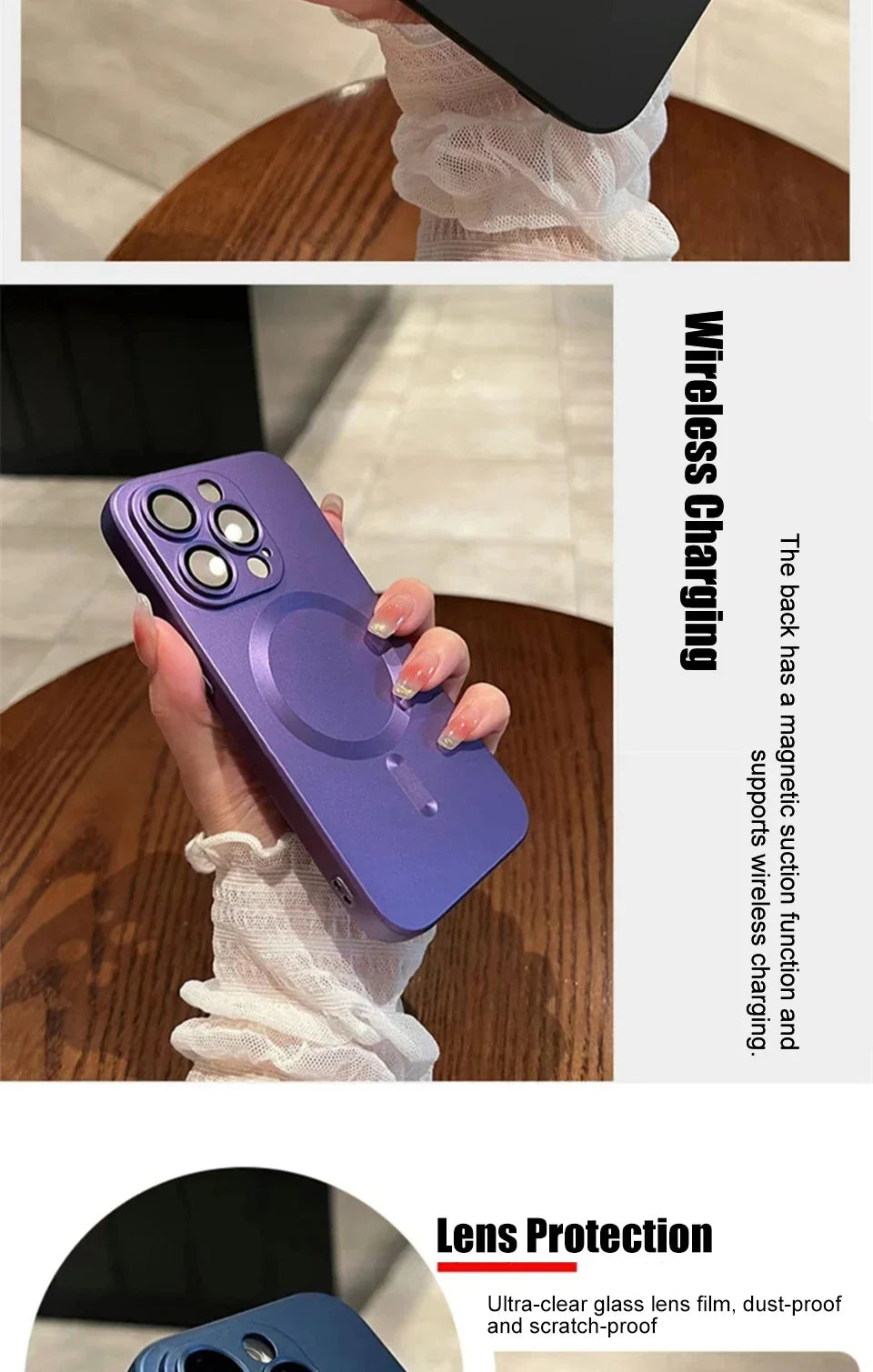 MagSafe Matte Magnetic Shockproof iPhone Case – Wireless Charging Ready ⚡📱