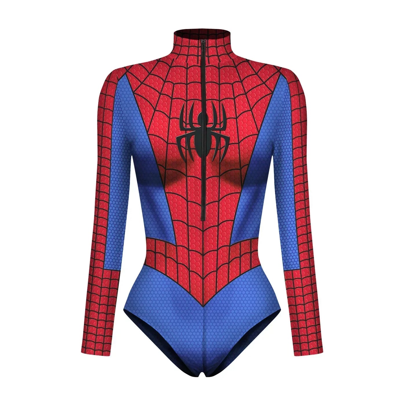Spider Hero Captain 3D Print Long Sleeve Swim Bodysuit — Unisex Cosplay Jumpsuit For Beach, Pool, Halloween & Carnival