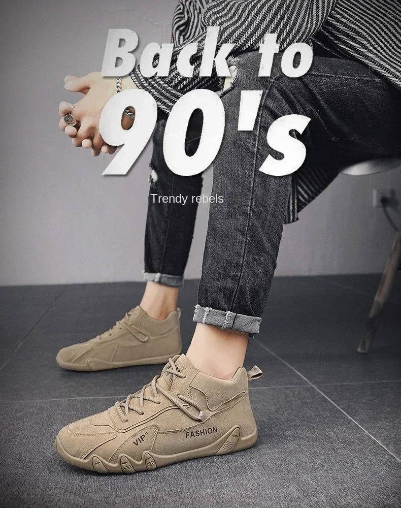 Khaki Riot: Qaawal Combat-Ready Ankle Kicks – Lace-Up Street Boots for Rock-Hardened Casuals