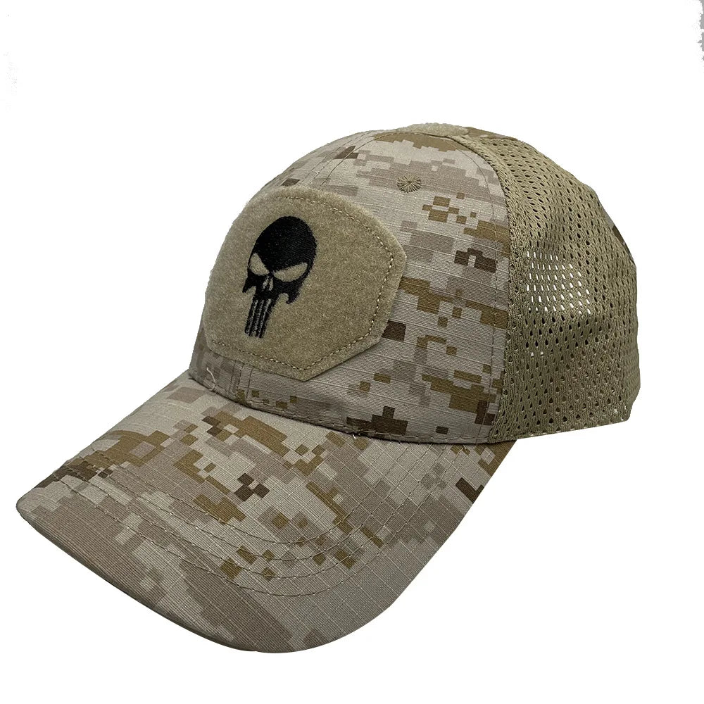 Skull Recon Tactical Camo Mesh Cap