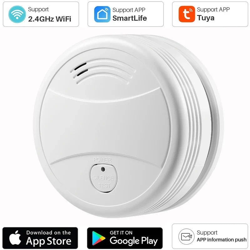 Tuya Wifi Smoke Slayer — 80dB Fire Alarm with Smart Life Edge