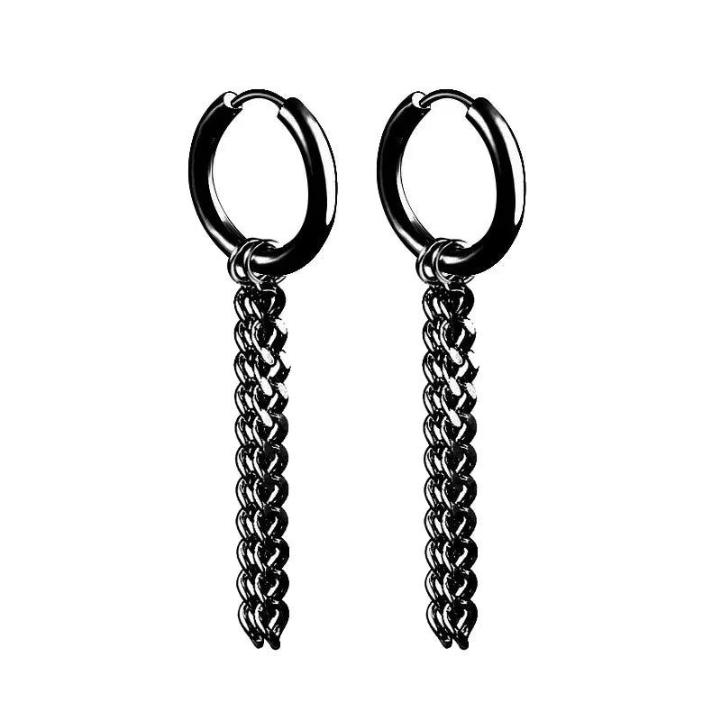 Punk Stainless Steel Stud Earrings - Edgy and Stylish