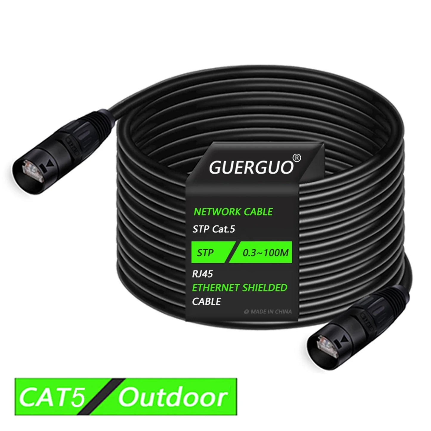 "Cable to the Grave" Ultra Shielded Cat5/Cat6 LAN Line – 0.3M-100M Stage-Ready STP/SFTP Ethernet Cable with Zinc Armor Ends