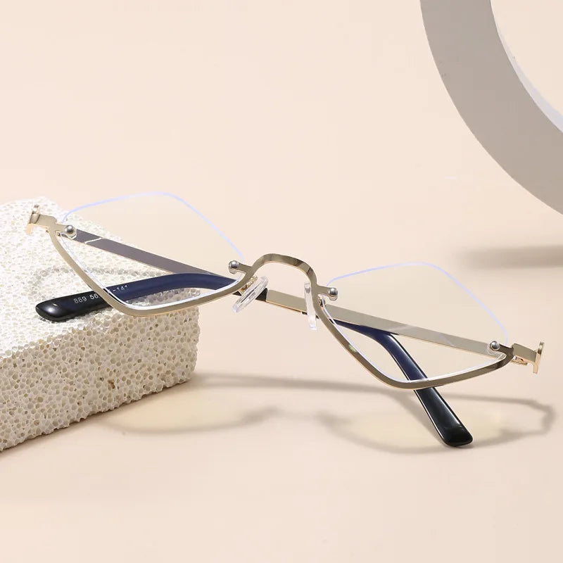 Throwshade Rhombus Cut Retro Sunnies – Geometric UV400 Alloy Frame Sunglasses for That Vintage Rockstar Flex