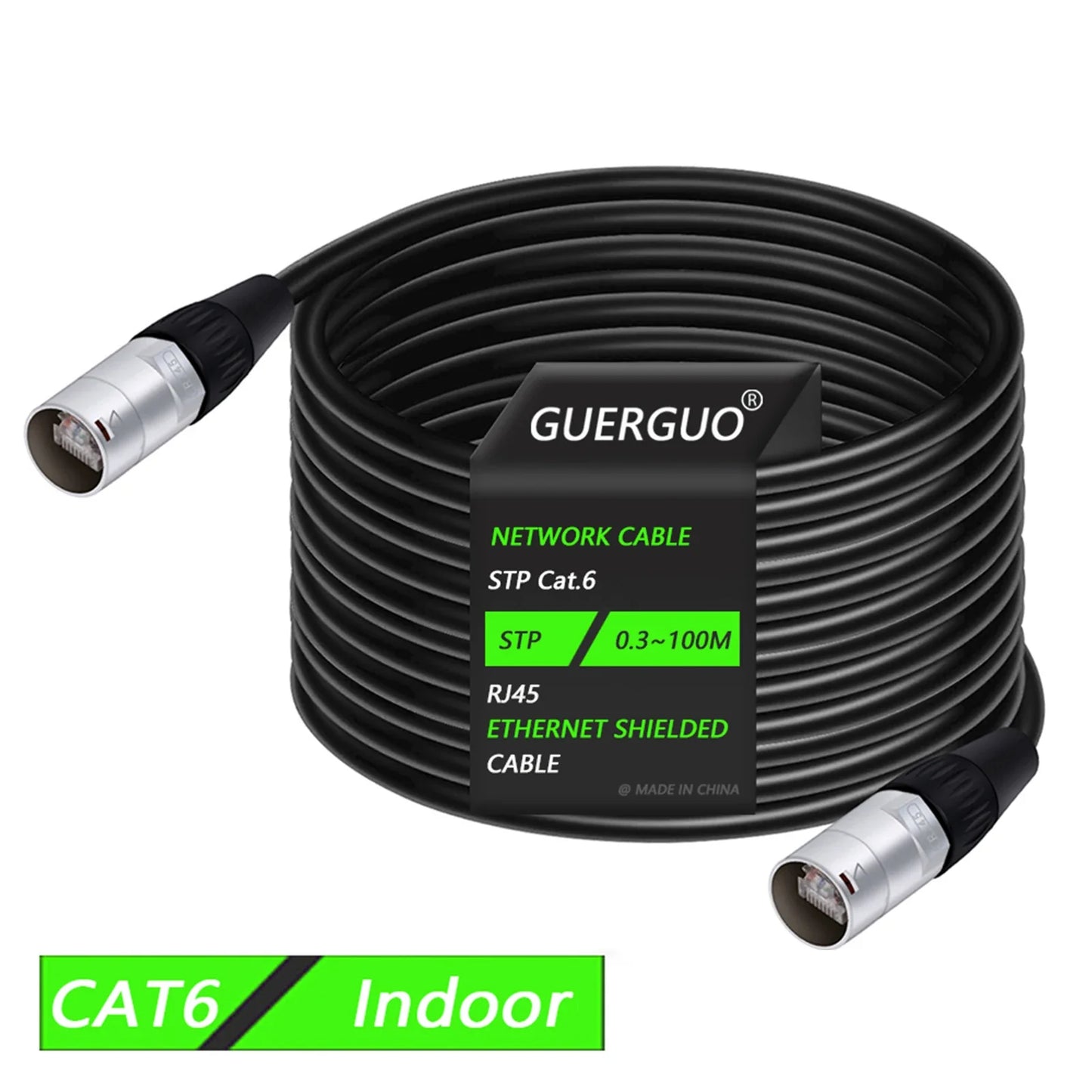 "Cable to the Grave" Ultra Shielded Cat5/Cat6 LAN Line – 0.3M-100M Stage-Ready STP/SFTP Ethernet Cable with Zinc Armor Ends