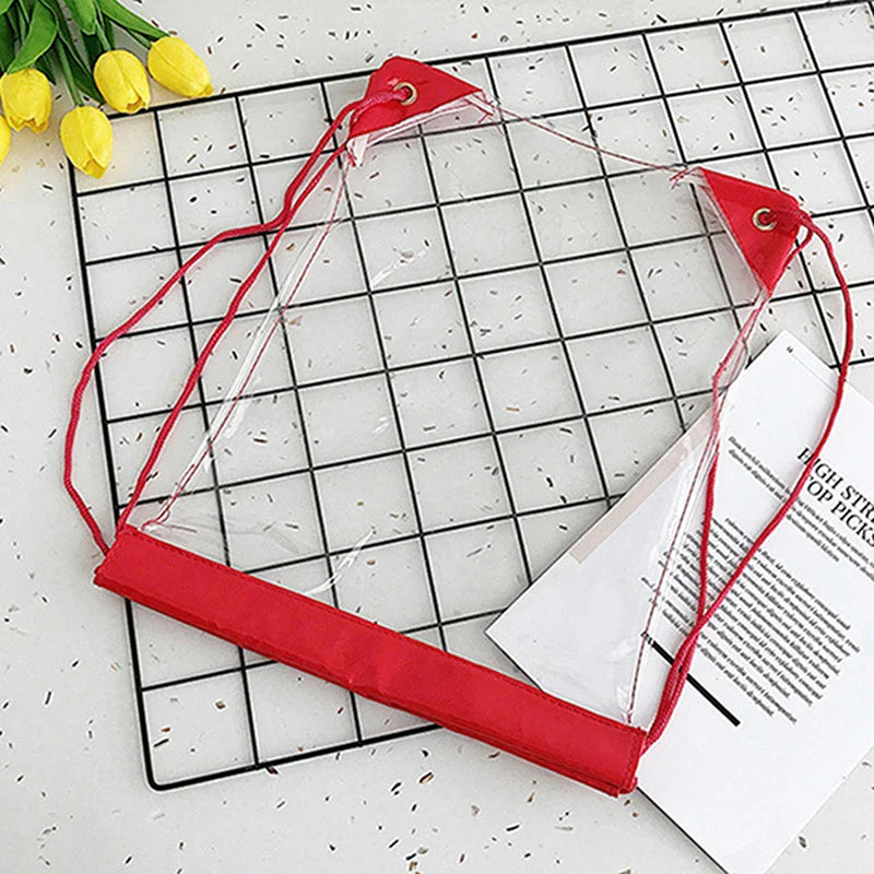 Crystal Coast Carry — Transparent Drawstring Beach & Gym Backpack (PVC, Lightweight, Happy-Vibes Capacity)