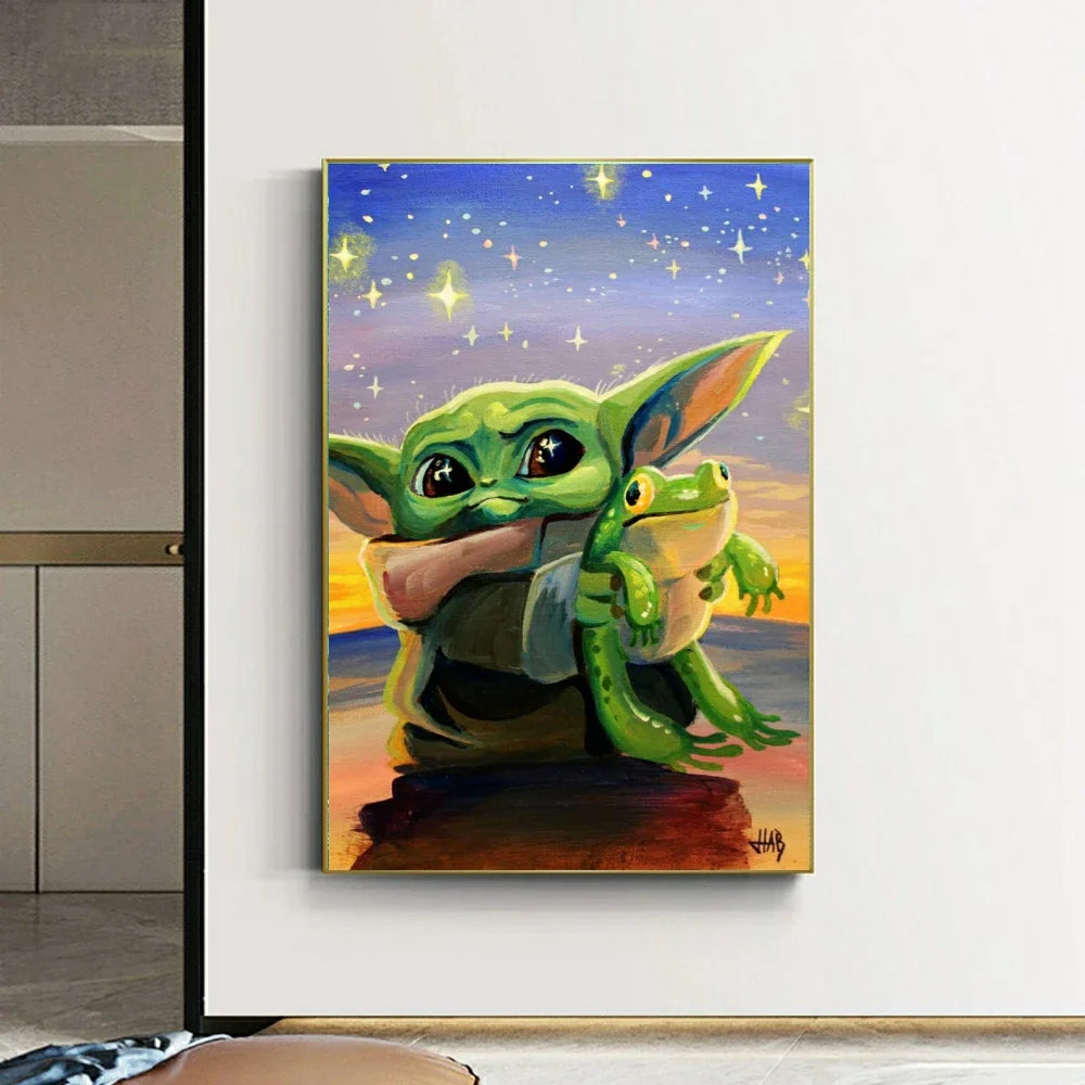 Baby Yoda Star Wars 5D Diamond Painting Cross Stitch Set – Ultimate DIY Sparkle Mosaic Art for Epic Home Decor & Gift