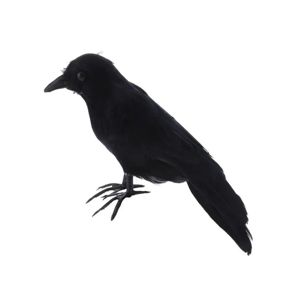 Midnight Murder — Feathered Raven Halloween Prop for Haunted Decor & Wicked Displays 🦇🐦‍⬛