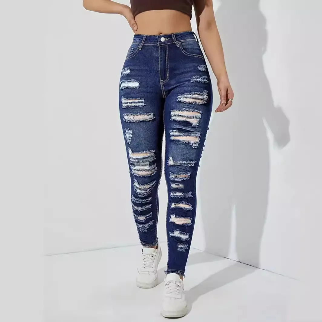 Kalenmos Y2K Time-Traveler Jeans: High-Waist Spliced Mom Jeans for Women – Elegant Pencil Pants That Make Basic Denim Cry in the Fitting Room