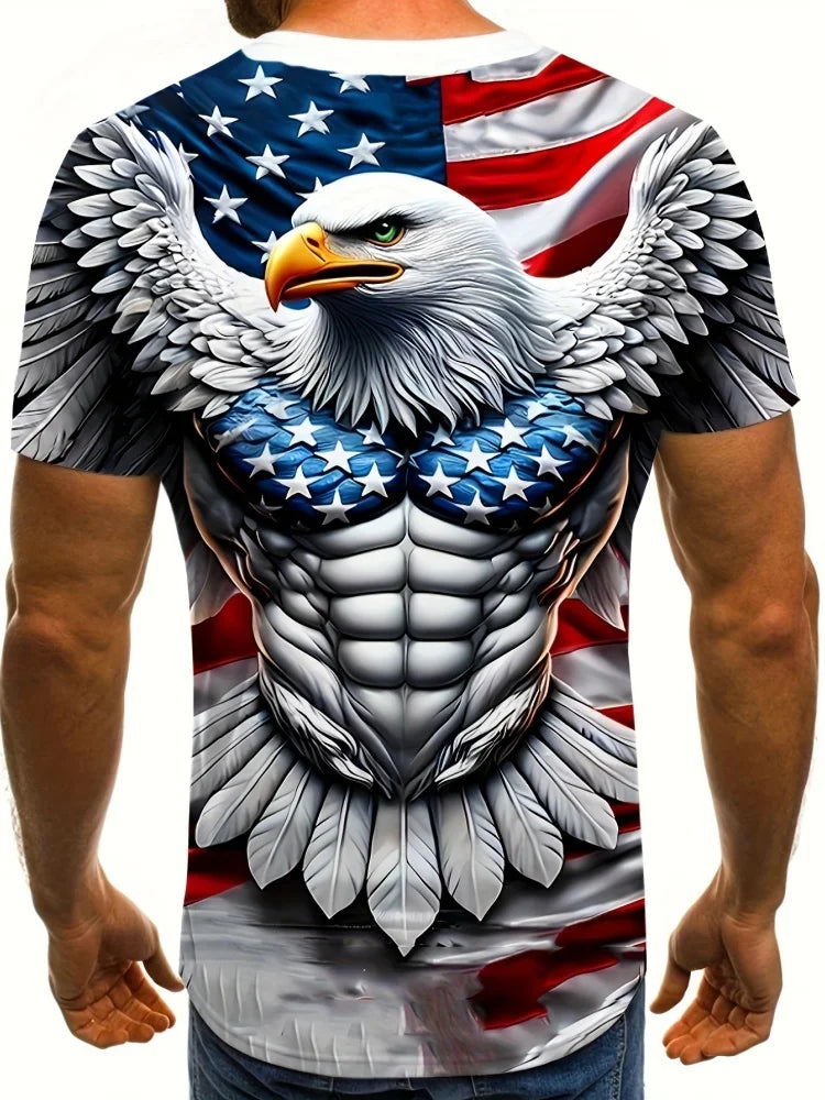 FREEDOM TALON // 3D Screaming Eagle Tee – Summer Casual Patriot Grind Edition