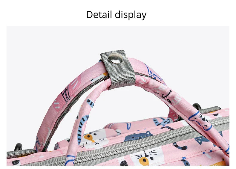 JoyTrail Mommy Backpack — Lightweight Printed Nylon Maternity & Baby Travel Bag with Large Capacity